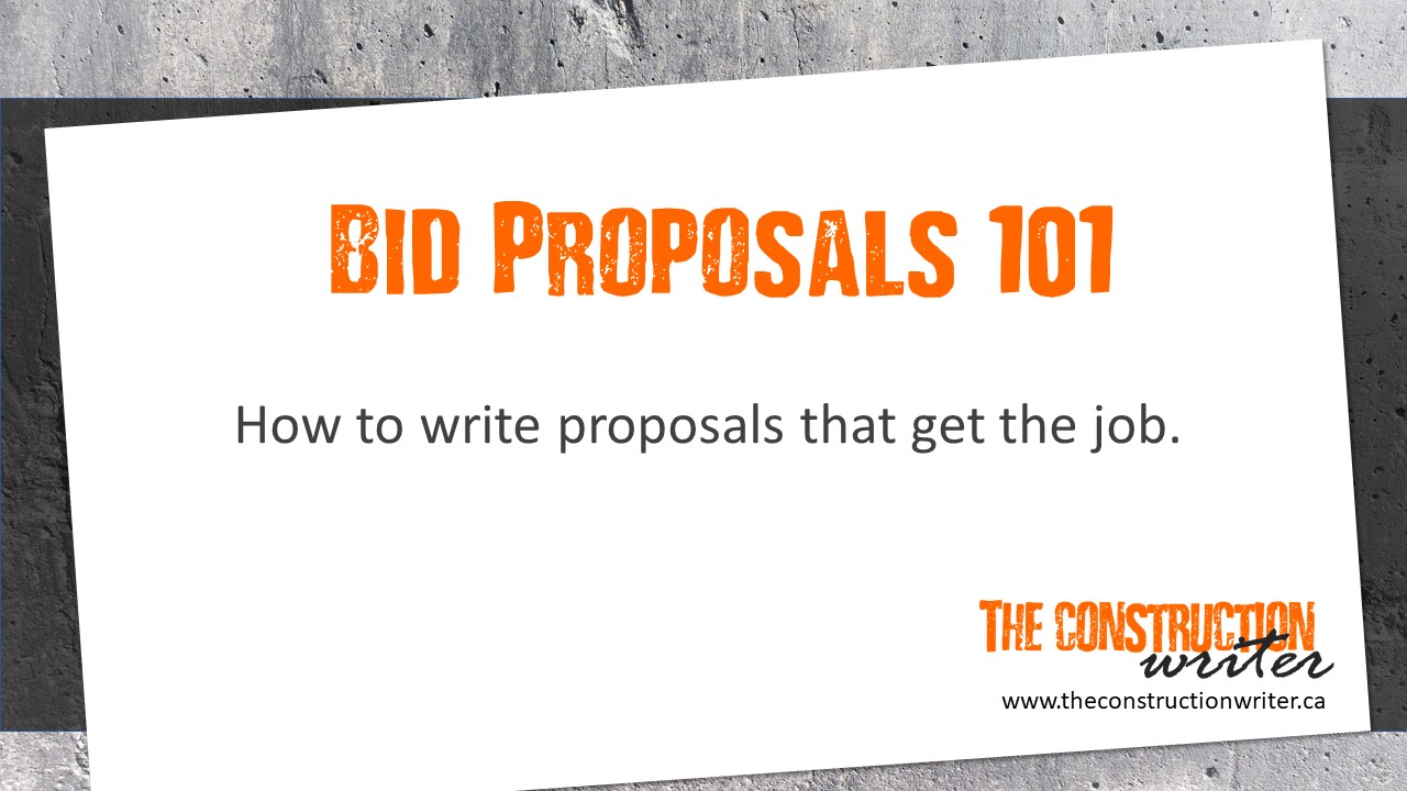 Bid Proposals 101